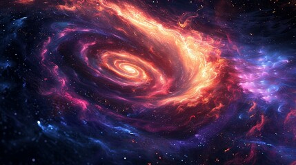 Abstract cosmic patterns with vibrant, swirling designs and deep space colors 