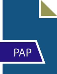 PAP File format icon shape