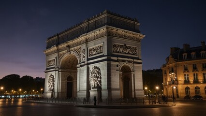 Obraz premium Arc de Triomphe at Twilight
