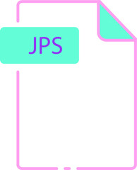 JPS File format minimal icon outline