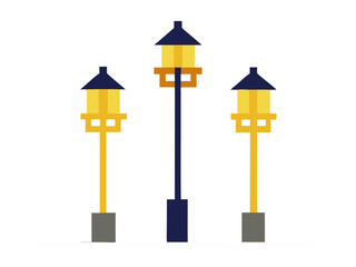 street lamp illustration vector