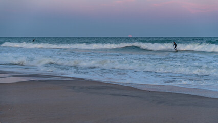 Surfer in Moonlight