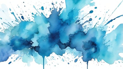 blue watercolor splash abstract background art design