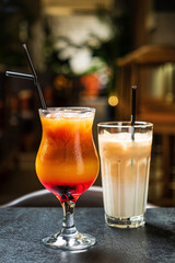 tasty cocktail in the bar