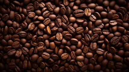 Obraz premium Close-up of Roasted Coffee Beans