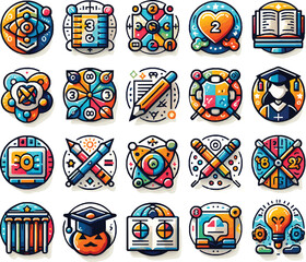 Fototapeta premium educational icons