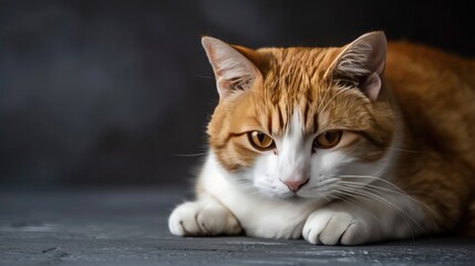 Fototapeta premium A cat intently studies complex geometric diagrams drawn on a wall in a well-lit indoor environment