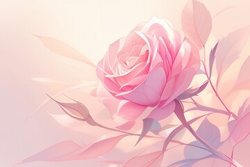 Beautiful Pink Rose Background. Wallpaper