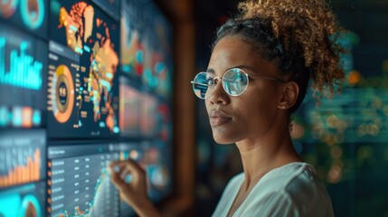 A researcher preparing a presentation of their findings on a digital projector, illustrating the communication of research results