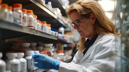A pharmacist preparing medication, emphasizing the importance of proper dosage and pharmaceutical care