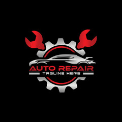 Auto repair service logo, badge, emblem, template. Perfect logo for the automotive and repair industry.
