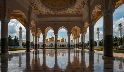 Majestic Mosque Reflection in Daylight