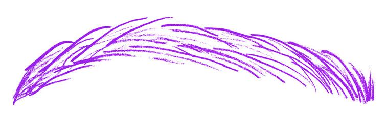 Fototapeta premium Purple pencil strokes in simple style, isolated on transparent background.