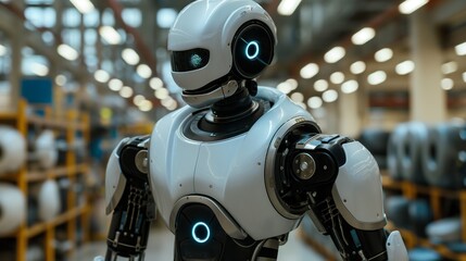Humanoid robot, assisting workers