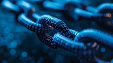 Obraz premium Blockchain-enabled supply chain management, transparent, digital