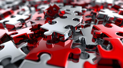 red puzzle background