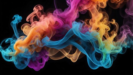 colorful smoke effect abstract background art design