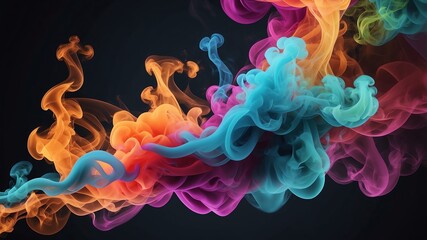 colorful smoke effect abstract background art design