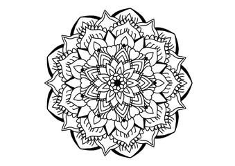 Mandala,Pattern in form of mandala,Art on the wall,Design for a wallpaper Paint shirt and tile Sticker,tattoo, decoration. Decorative ornament in ethnic oriental style,Coloring book page.