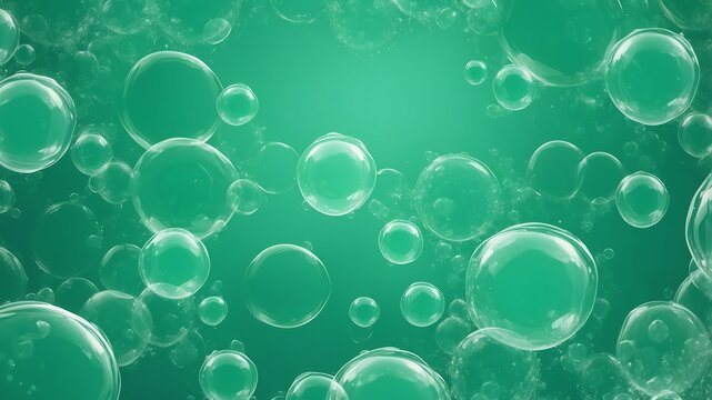 green bubble pattern abstract background art design