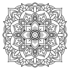 Mandala,Pattern in form of mandala,Art on the wall,Design for a wallpaper Paint shirt and tile Sticker,tattoo, decoration. Decorative ornament in ethnic oriental style,Coloring book page.