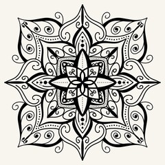 Mandala,Pattern in form of mandala,Art on the wall,Design for a wallpaper Paint shirt and tile Sticker,tattoo, decoration. Decorative ornament in ethnic oriental style,Coloring book page.