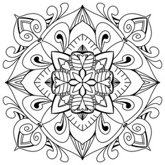 Mandala,Pattern in form of mandala,Art on the wall,Design for a wallpaper Paint shirt and tile Sticker,tattoo, decoration. Decorative ornament in ethnic oriental style,Coloring book page.