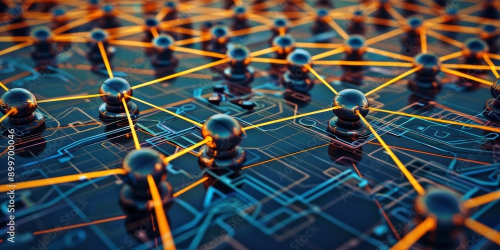 Aufkleber Devices sharing data directly without intermediaries, representing P2P networks