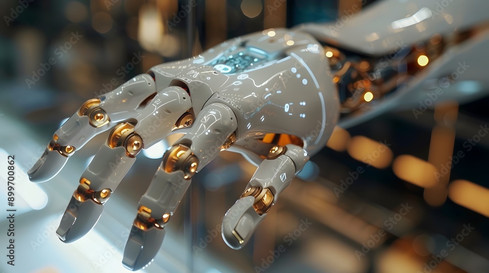 Poster precision robotic hand with advanced ai driven dexterity for delicate tasks
