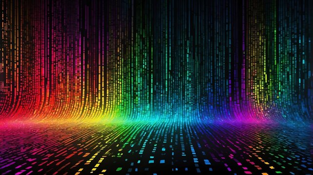 rainbow digital matrix abstract background art design