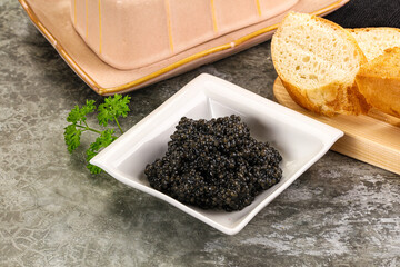 Luxury delicous strugeon black caviar
