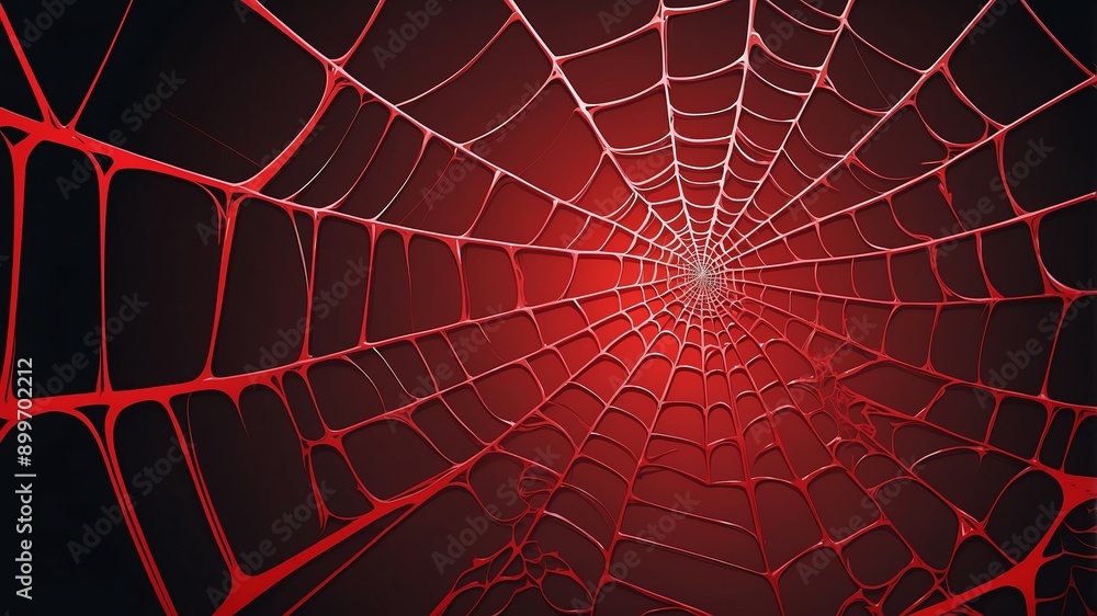 Wall mural red spiderweb design abstract background art design