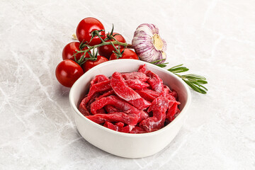 Raw beef meat for cooking