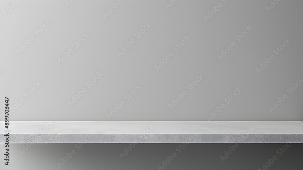 Poster modern minimalist empty table with sleek lines against neutral background for product display