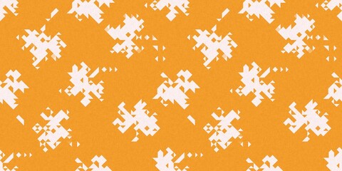 Simple glitch geometric seamless abstract border with playful woven summer color. Bright whimsical gender neutral bold irregular shape textile Cotton effect banner