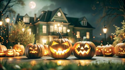 halloween pumpkin on the street