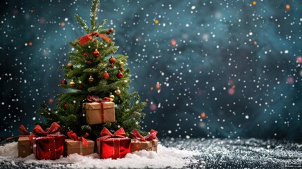 Christmas Tree With Presents Underneath