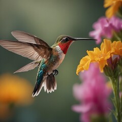Fototapeta premium hummingbird on a flower