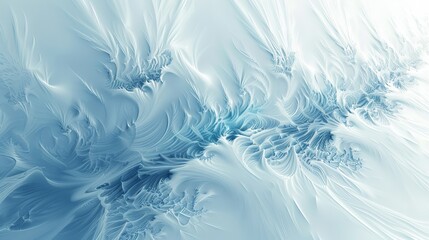 A minimalist background with a light blue fractal design on a soft white canvas