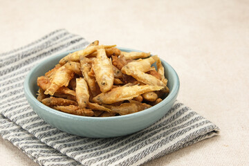 Wader Crispy or Fried Fish, Indonesian food
