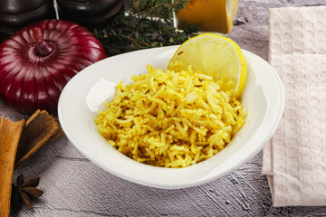 Indian cuisine lemon basmati rice