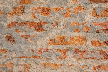 Vintage old red brick wall background
