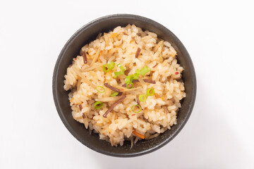 イカとごぼうの炊き込みご飯