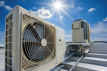 Industrial Air Conditioning Units on Rooftop
