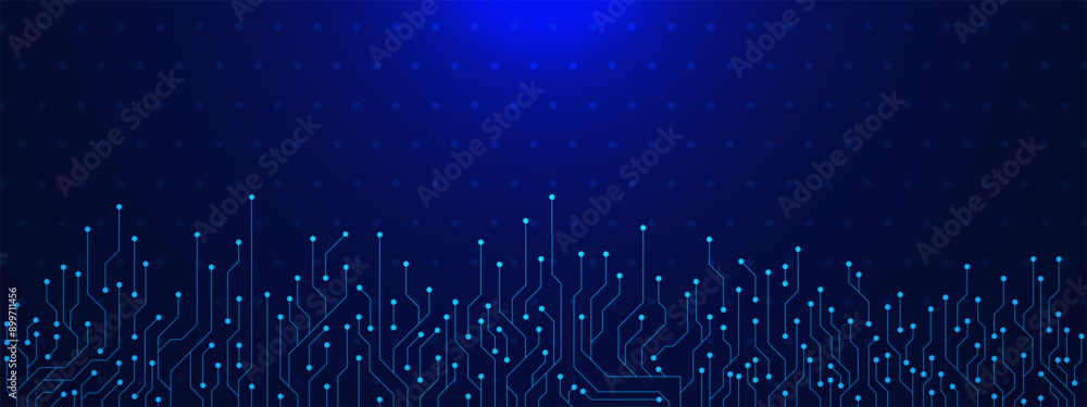 Poster abstract high technology circuit board texture. electrical line, digital engineering, network connec