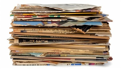 Stack of Vintage Magazines and Newspapers