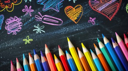 background of children's scribbles drawn with pencil