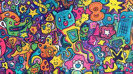 background of children's cartoon characters