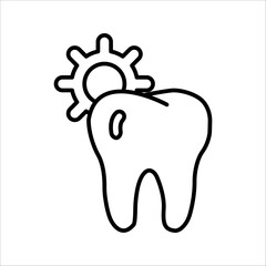dentist icon, dental health orthodontist simple and clean modern design.