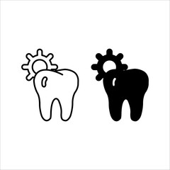 dentist icon, dental health orthodontist simple and clean modern design.